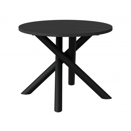 Stół okrągły 110 cm w stylu LOFT nogi pająk metal OMEGA jesion